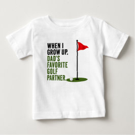 ゴルフ好きな赤ちゃんのための面白い一言 ベビーTシャツ