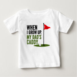 ゴルフ好きな赤ちゃんのための面白い一言 ベビーTシャツ