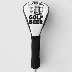 ゴルフ好きのためのおもしろビールギフト グラフィックTシャツ ゴルフヘッドカバー