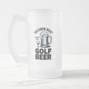 ゴルフ好きのためのおもしろビールギフト グラフィックTシャツ フロストグラスビールジョッキ