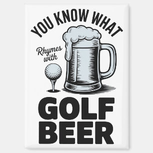 ゴルフ好きのためのおもしろビールギフト グラフィックTシャツ マグネット