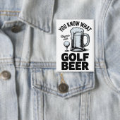 ゴルフ好きのためのおもしろビールギフト ジョーク付き 缶バッジ (インサイチュ)