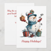 ゴルフ好きのためのクリスマスカード 祭りの季節 シーズンカード (正面/裏面)