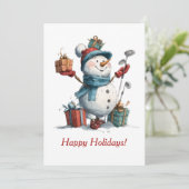 ゴルフ好きのためのクリスマスカード 祭りの季節 シーズンカード (スタンド正面)