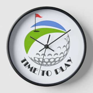 ゴルフ好きのためのデザイン時計 "Time To Play" 壁時計