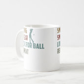 ゴルフ好きのためのボール探しお笑いグッズ コーヒーマグカップ (正面左)