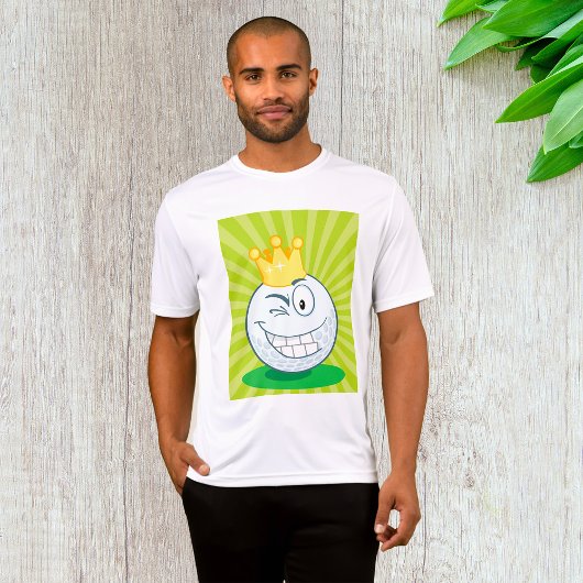 ゴルフ好きのための面白いゴルフボールデザイン Tシャツ