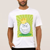 ゴルフ好きのための面白いゴルフボールデザイン Tシャツ (正面)