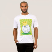 ゴルフ好きのための面白いゴルフボールデザイン Tシャツ (正面フル)