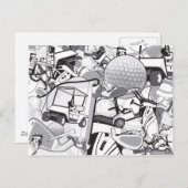 ゴルフ好きのはがき ポストカード (正面/裏面)