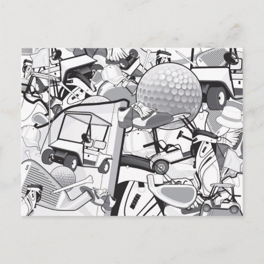ゴルフ好きのはがき ポストカード (正面)