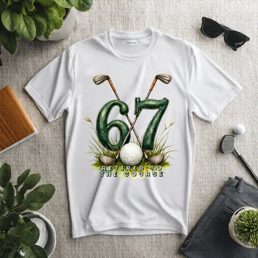 ゴルフ好きの引退祝いに - 67歳定年 トライブレンドＴシャツ