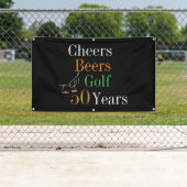 ゴルフ好きの50歳の誕生日お祝いに Cheers Beers Golf 横断幕 (インサイチュ)