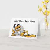 ゴルフ好きカード – すべての行事 – アド – オーン文字 カード (黄色い花)