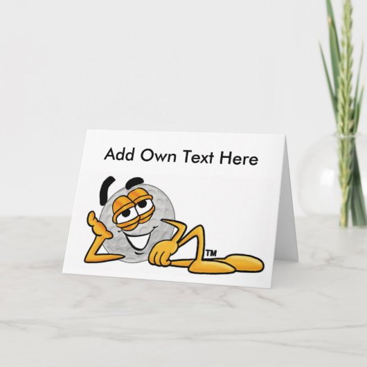 ゴルフ好きカード – すべての行事 – アド – オーン文字 カード (正面)