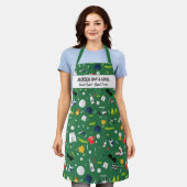ゴルフ好きパターンカスタムシェフゴルファーネームエプロン エプロン (着用した状態)