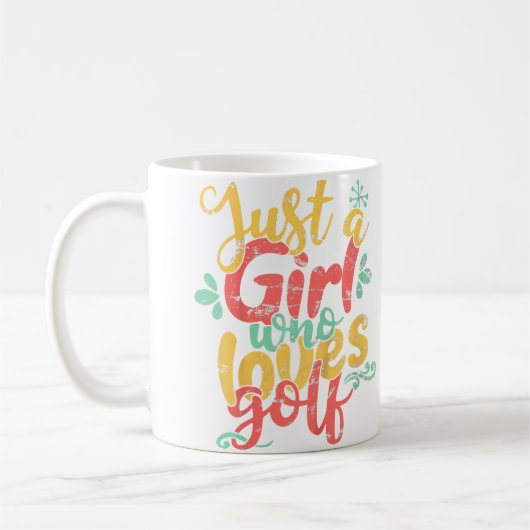 ゴルフ好き女子ギフトTシャツ コーヒーマグカップ (左)