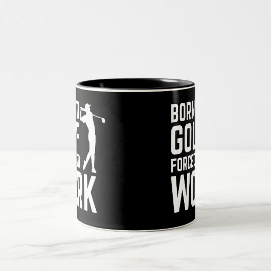 ゴルフ好き生まれがゴルフに贈るおもしろい ツートーンマグカップ (中央)