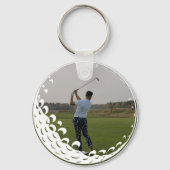 ゴルフ好き自分のキープサキーチェーンを作成 キーホルダー (裏面)
