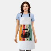 ゴルフ好き エプロン (着用した状態)