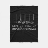 ゴルフ好き|人生はゴルフの大切な選択でいっぱい フリースブランケット (正面)