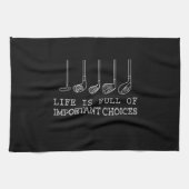 ゴルフ好き |人生は重要な選択でいっぱいだ キッチンタオル (横)