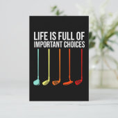 ゴルフ好き |人生は重要な選択でいっぱいだ サンキューカード (スタンド正面)