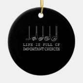 ゴルフ好き |人生は重要な選択でいっぱいだ セラミックオーナメント (正面)