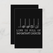 ゴルフ好き |人生は重要な選択でいっぱいだ 出欠カード (正面/裏面)