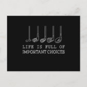 ゴルフ好き|人生は重要な選択に満ちている シーズンポストカード (正面)