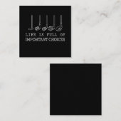 ゴルフ好き|人生は重要な選択に満ちている スクエア名刺 (正面/裏面)