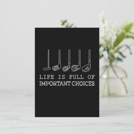 ゴルフ好き|人生は重要な選択に満ちている 招待状 (スタンド正面)