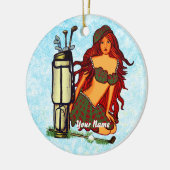 ゴルフ妖精ゴルフ セラミックオーナメント (左)