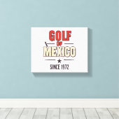 ゴルフ妻ソーシャルクラブフラワー キャンバスプリント (インサイチュ (ウッドフロア))