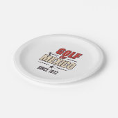 ゴルフ妻ソーシャルクラブフラワー ペーパープレート (アングル)