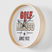 ゴルフ妻ソーシャルクラブフラワー 壁時計 (傾斜)