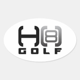 ゴルフ嫌いステッカー 楕円形シール