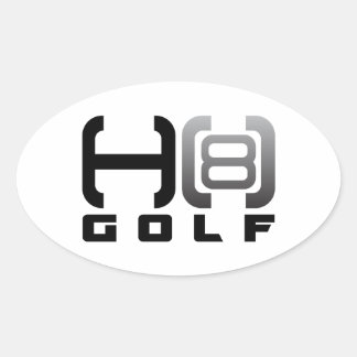 ゴルフ嫌いステッカー 楕円形シール