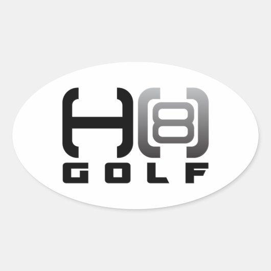 ゴルフ嫌いステッカー 楕円形シール (正面)