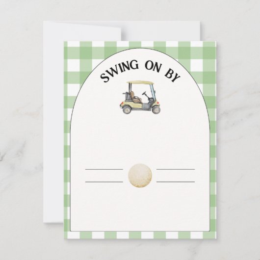 ゴルフ子供の誕生日パーティの招待状 シーズンカード (正面)