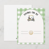 ゴルフ子供の誕生日パーティの招待状 シーズンカード (正面/裏面)