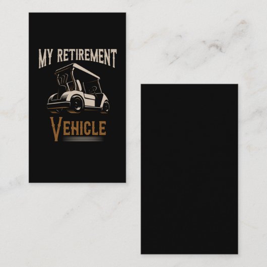 ゴルフ定年ゴルフコースクラブゴルフ退職した 名刺 (正面/裏面)