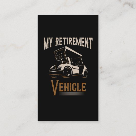 ゴルフ定年ゴルフコースクラブゴルフ退職した 名刺 (正面)