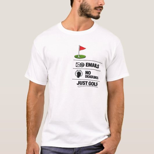 ゴルフ専念 引退ゴルファー Tシャツ (正面)