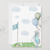 ゴルフ小さなパターのベビーシャワー 招待状 (裏面)