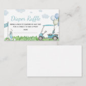 ゴルフ小パター赤ちゃんシャワーおむつラッフル エンクロージャーカード (正面/裏面)