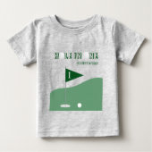 ゴルフ少年1歳の誕生日 ベビーTシャツ (正面)