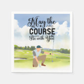 ゴルフ引用文おもしろいことわざ スタンダードカクテルナプキン (正面)