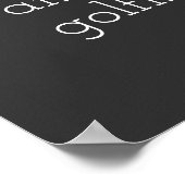 ゴルフ引用文用ポスター白灰色 ポスター (角)