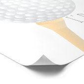 ゴルフ引用文用ポスター白灰色 ポスター (角)